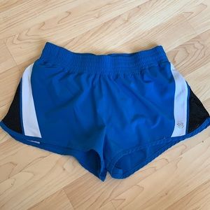 blue workout shorts